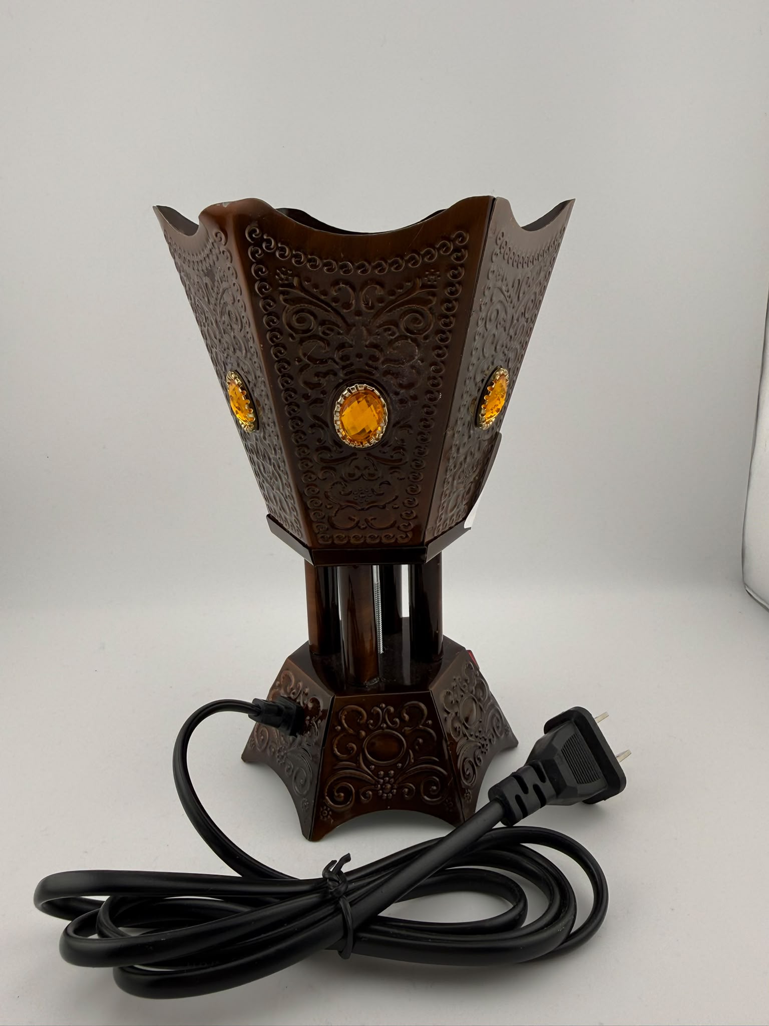 Metal Electric dark brown  Bakhoor Incense Burner