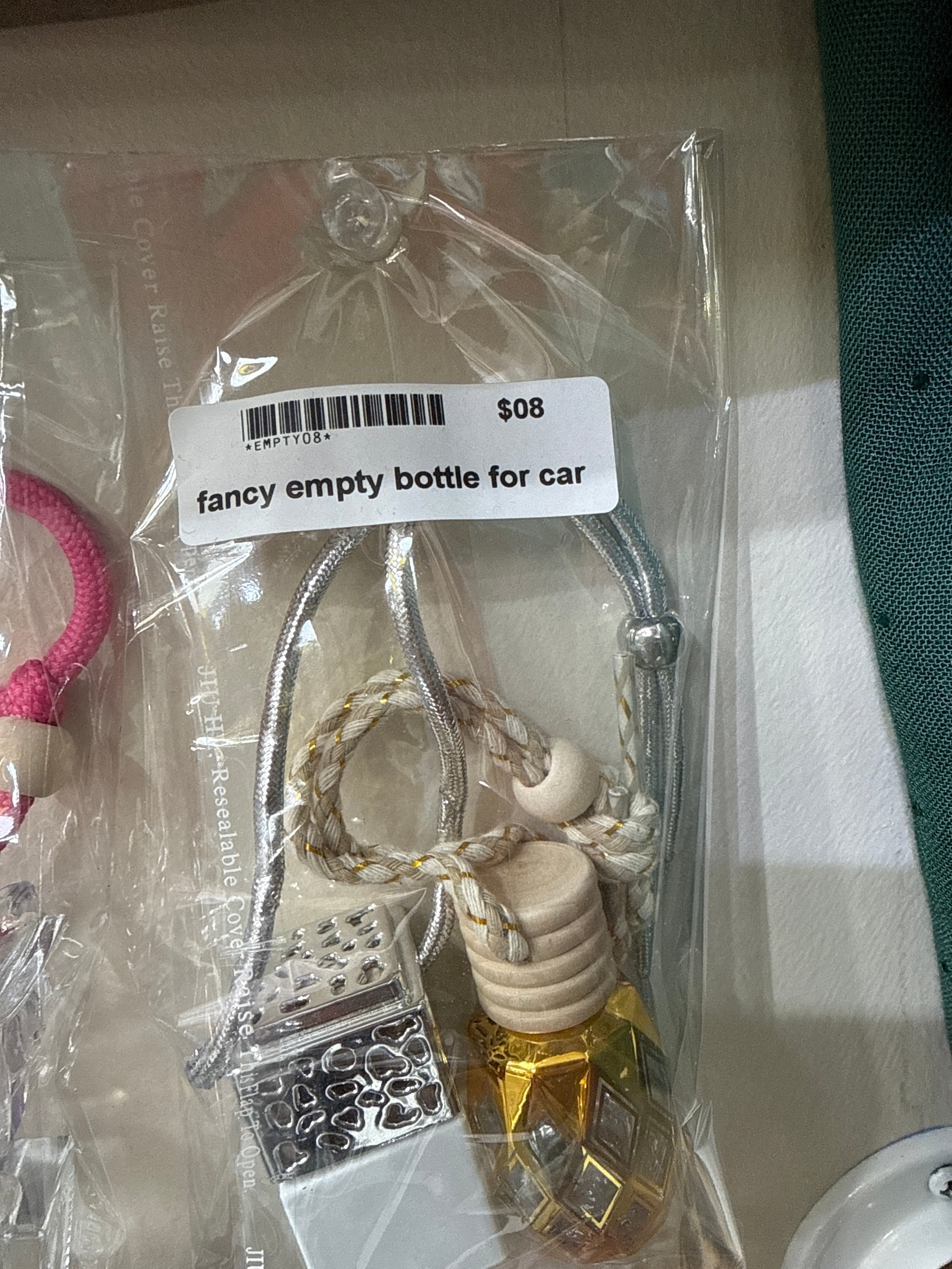 Fancy empty  bottle for car