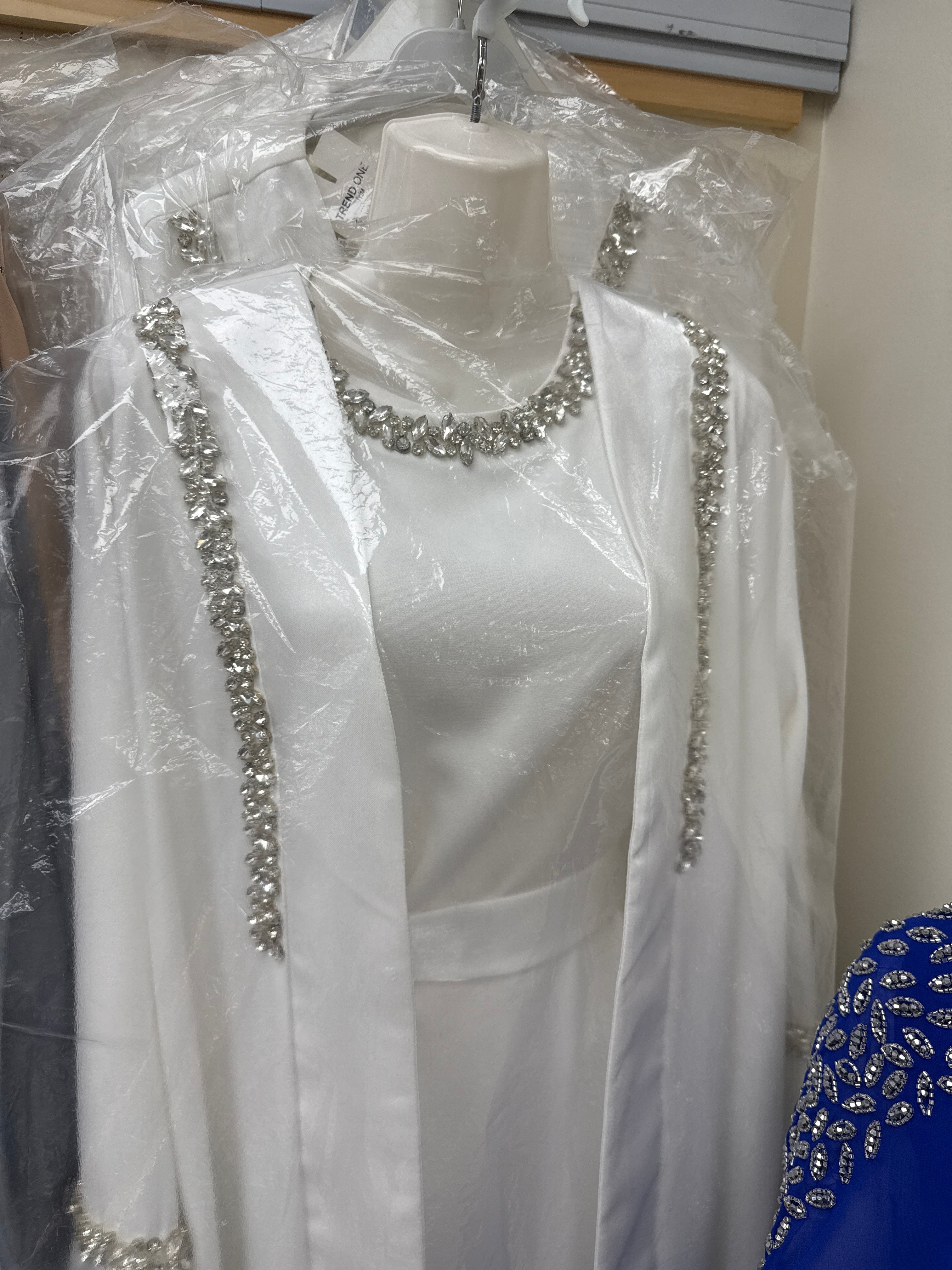 Trend one 2 pieces long white dress