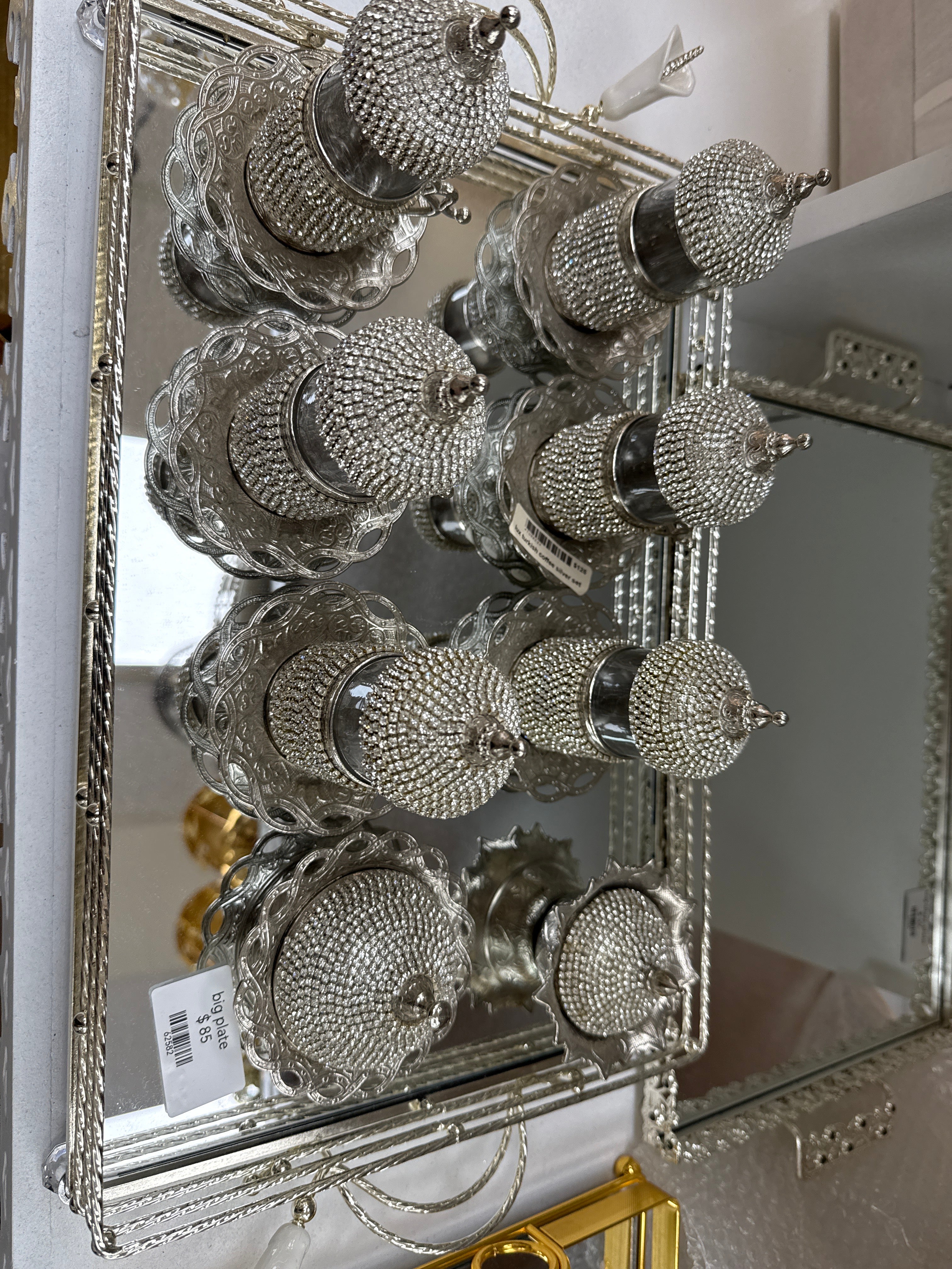 Lux turkish coffee silver set