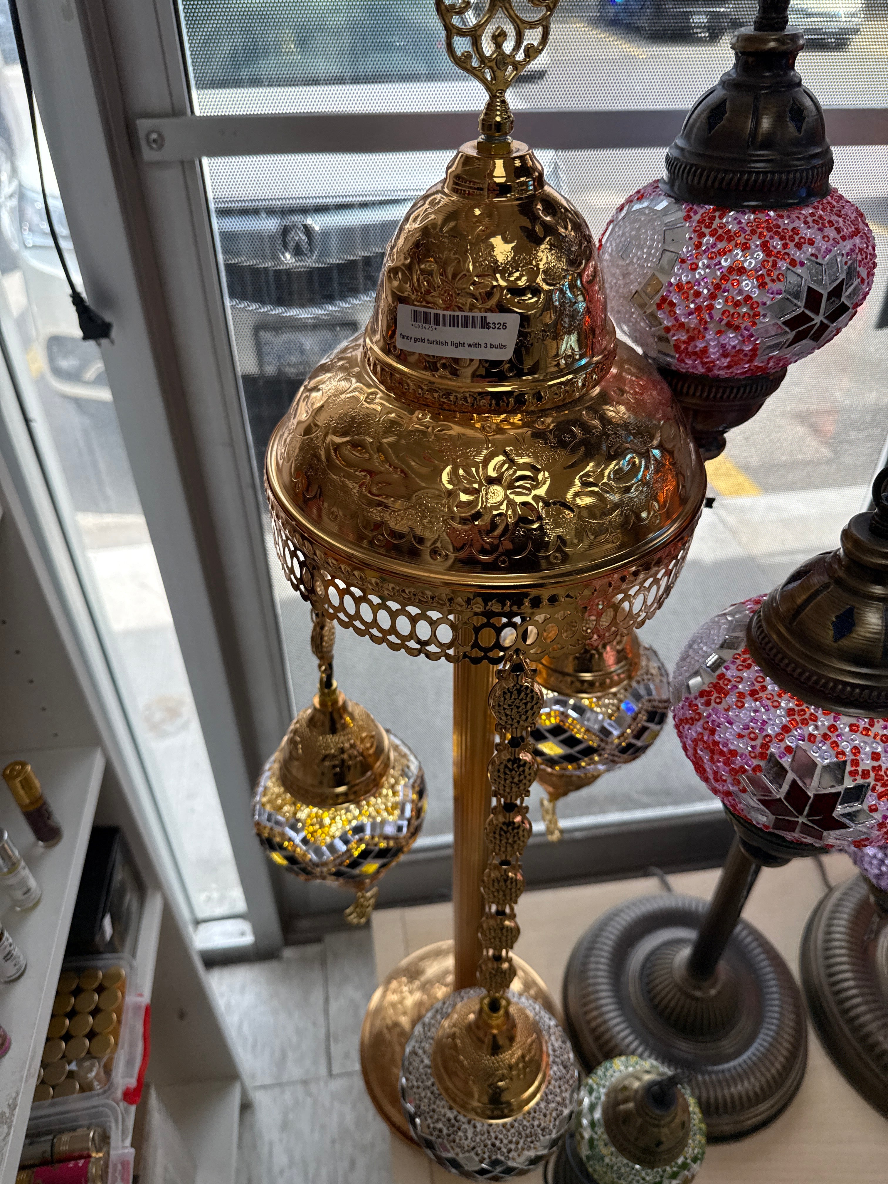 Fancy gold turkish light with gold