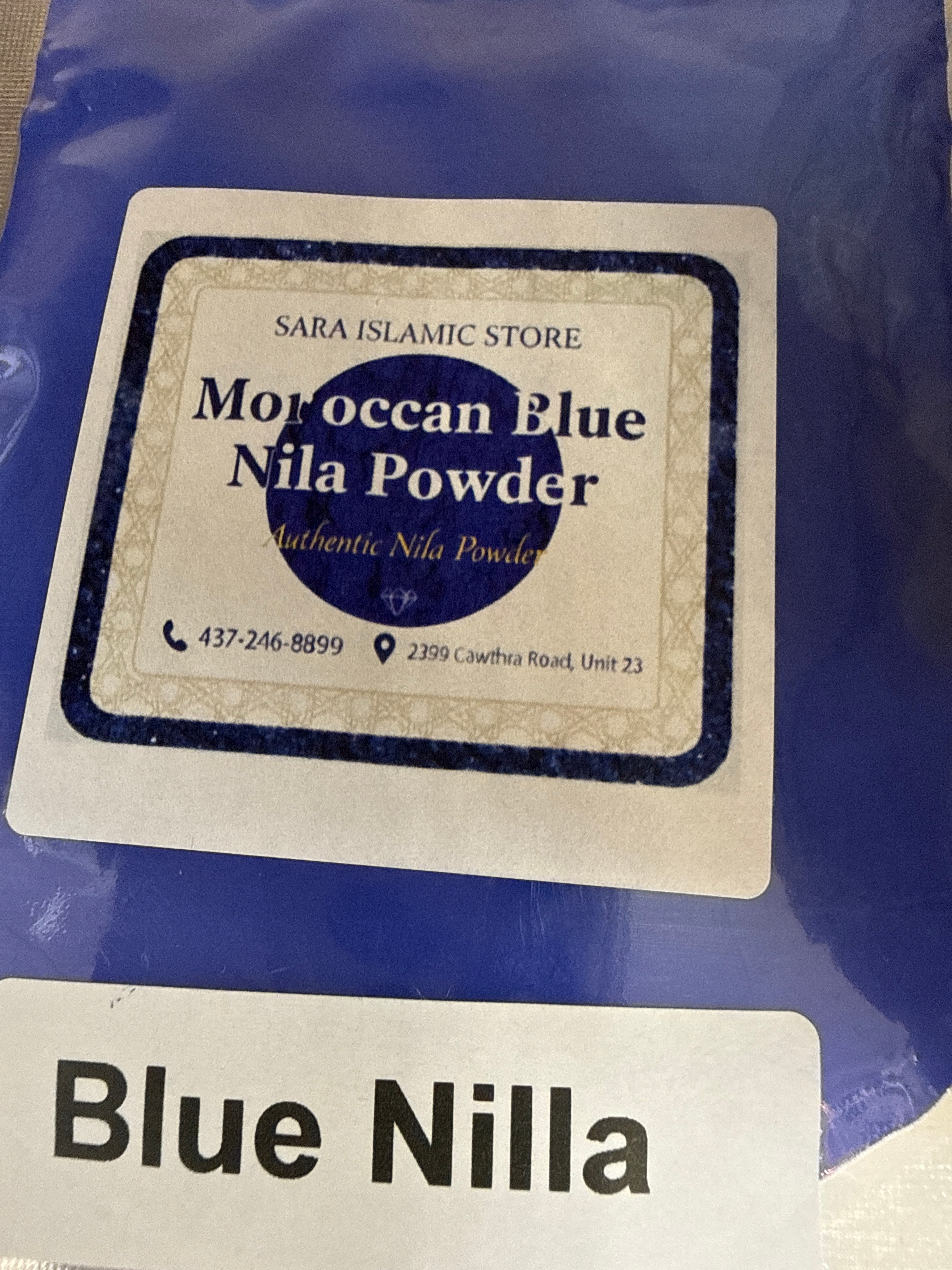 Blue nailla Moroccan Powder