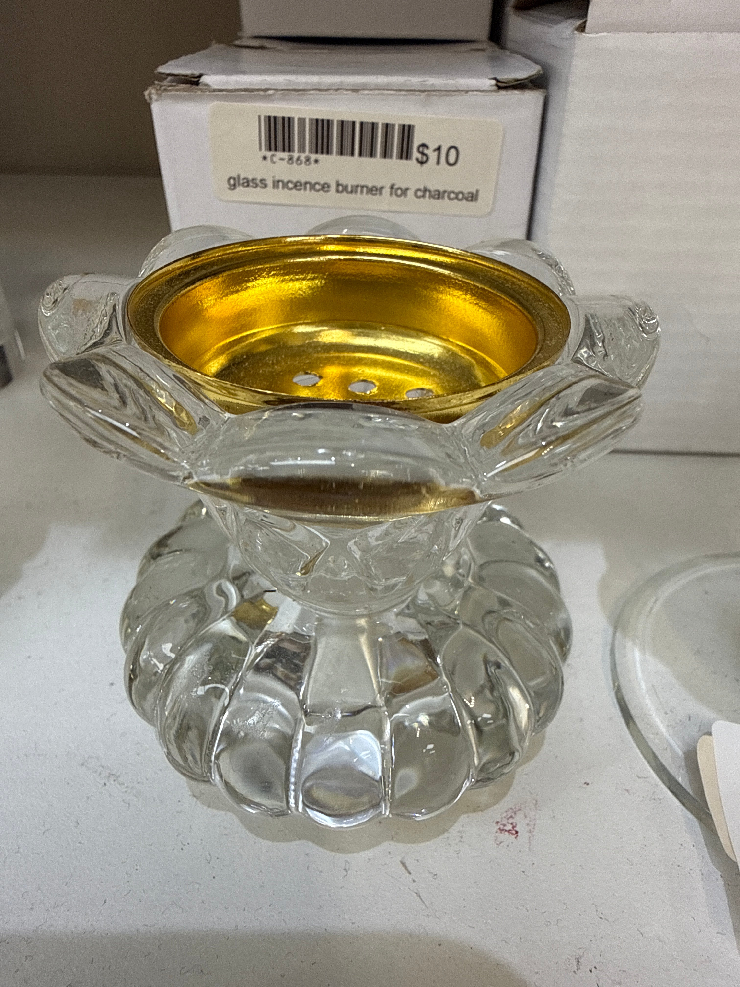 Glass Incence burner for charcoal