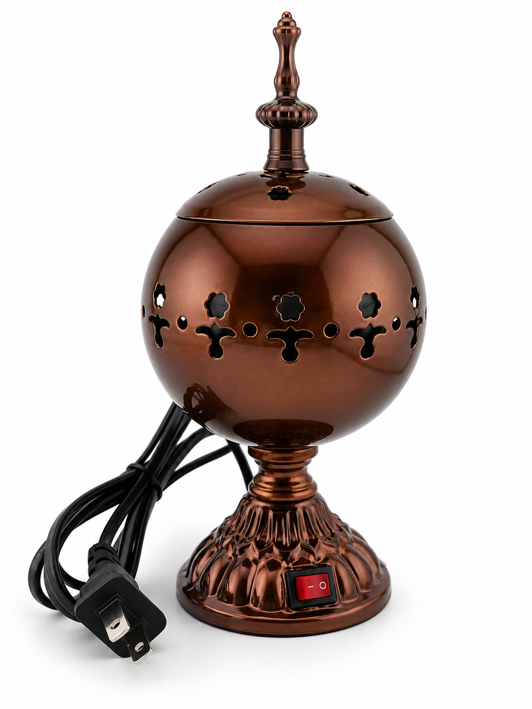 Dark Brown Electric Bakhoor Burner
