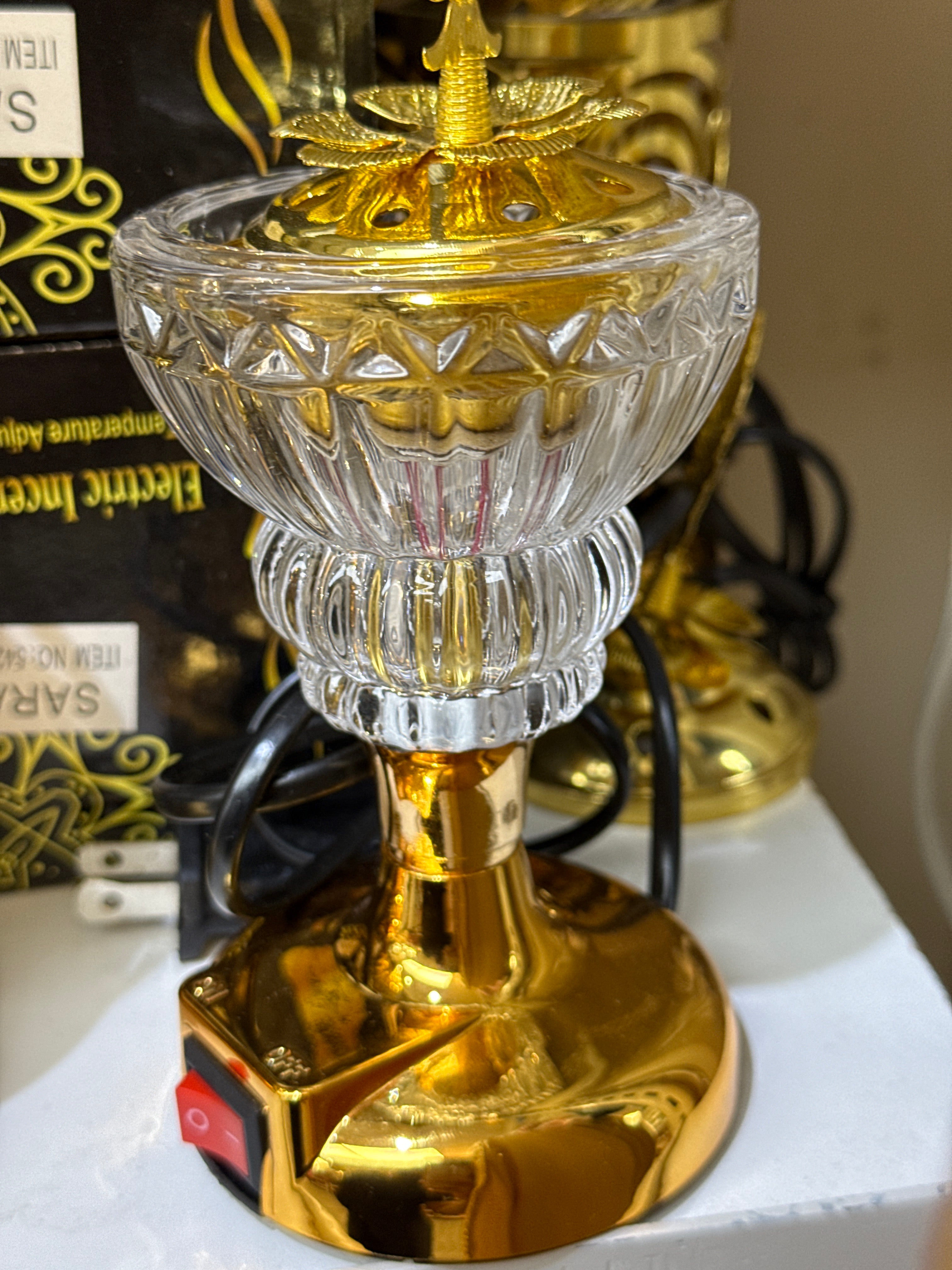 Glass incense burner