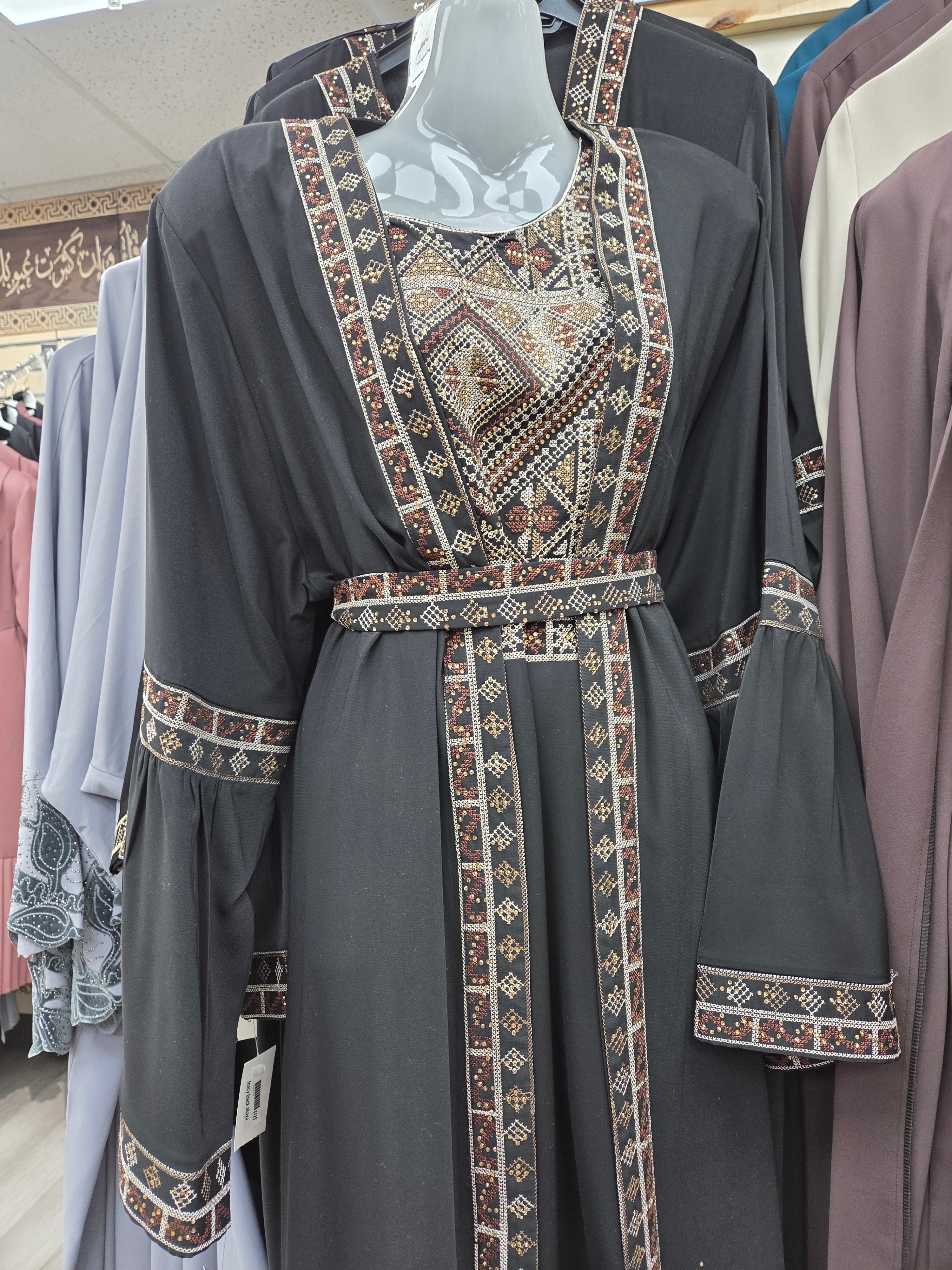 Fancy black abaya