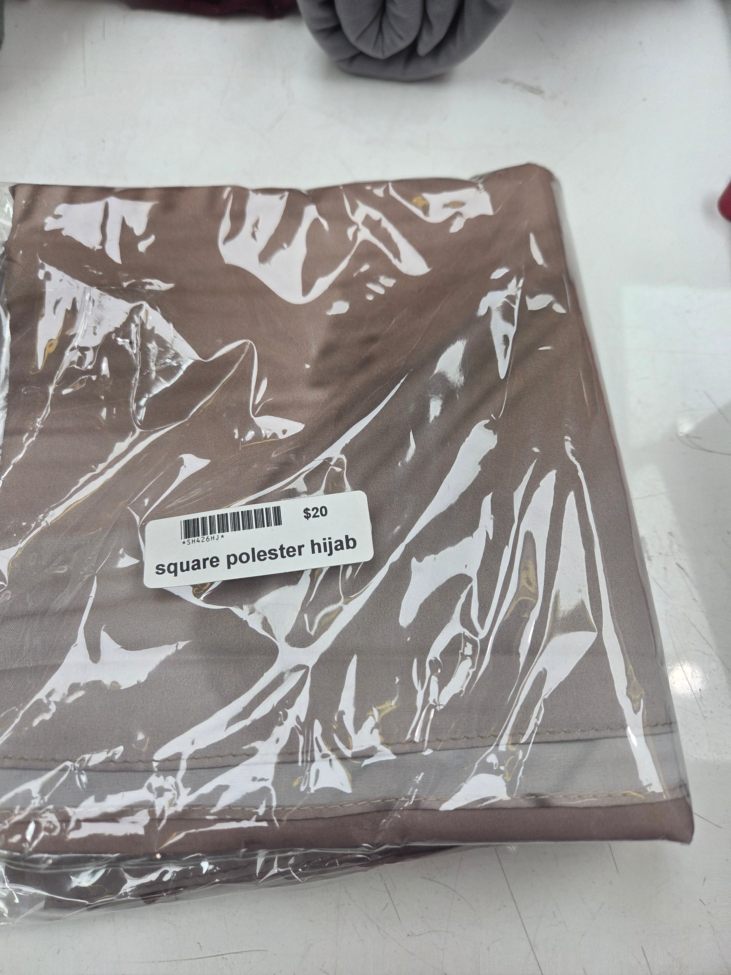 Square polyester hijab
