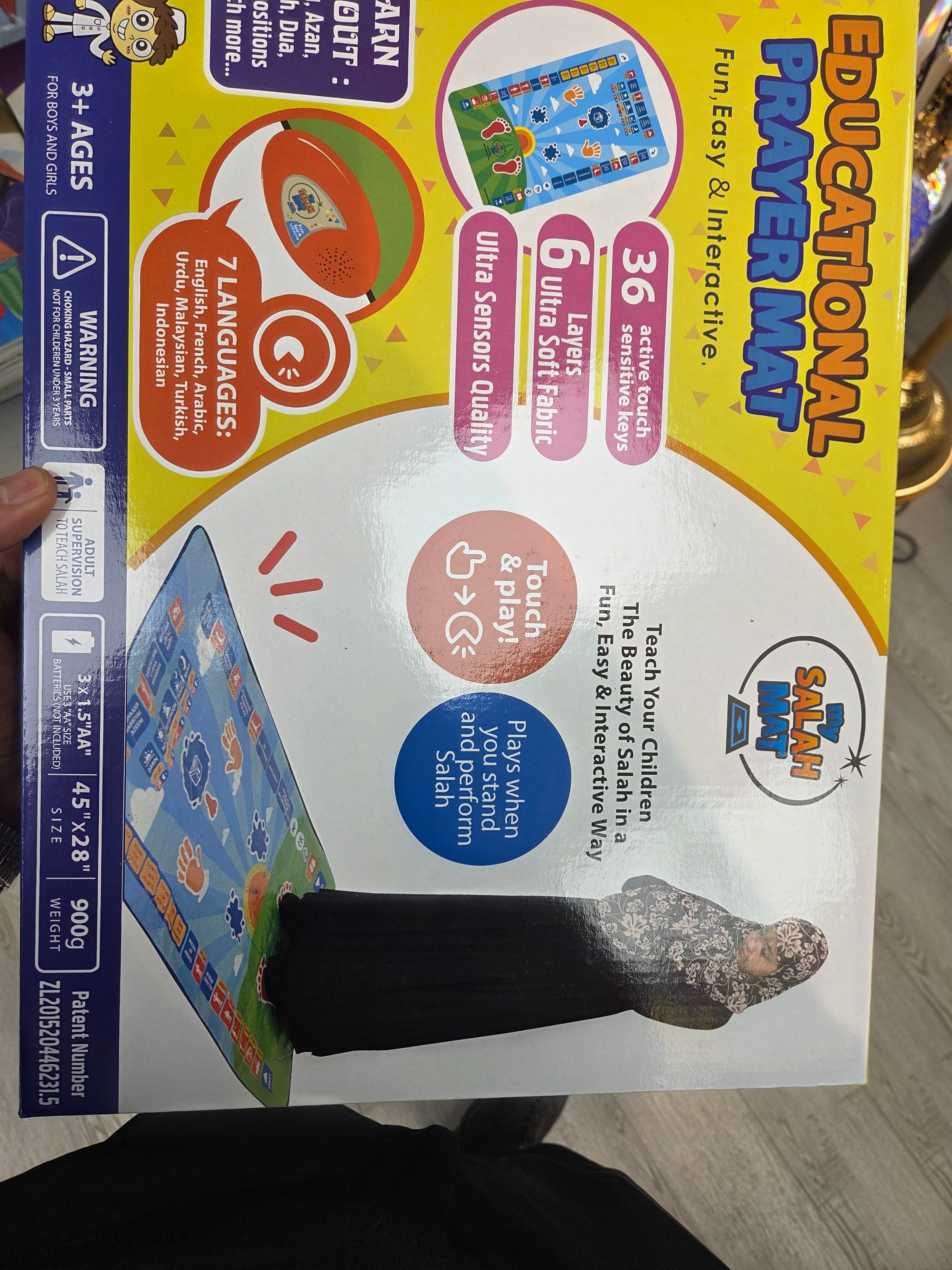 Educational prayer mat